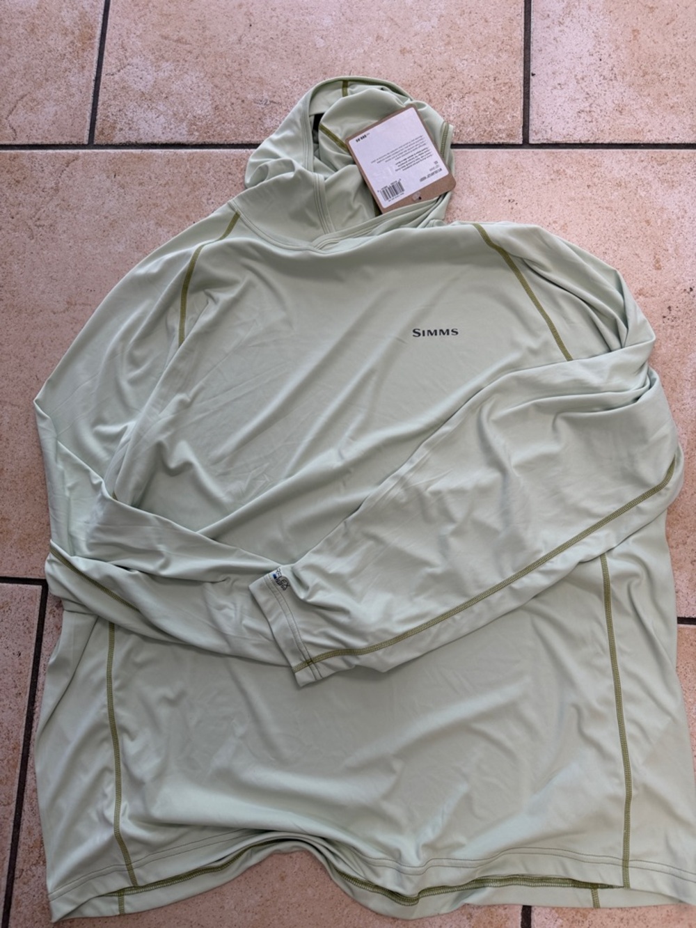 Simms Pale Green Hooded Sun Shirt